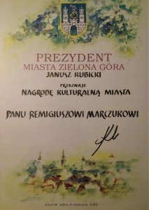 NAGRODA KULTURALNA PREZYDENTA MIASTA ZIELONA GÓRA