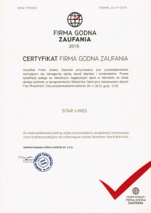 FIRMA GODNA ZAUFANIA 2016