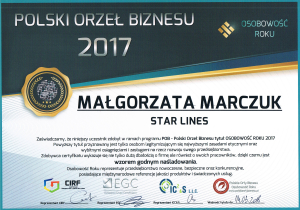 POLSKI ORZEŁ BIZNESU 2017 OSOBOWOŚĆ ROKU